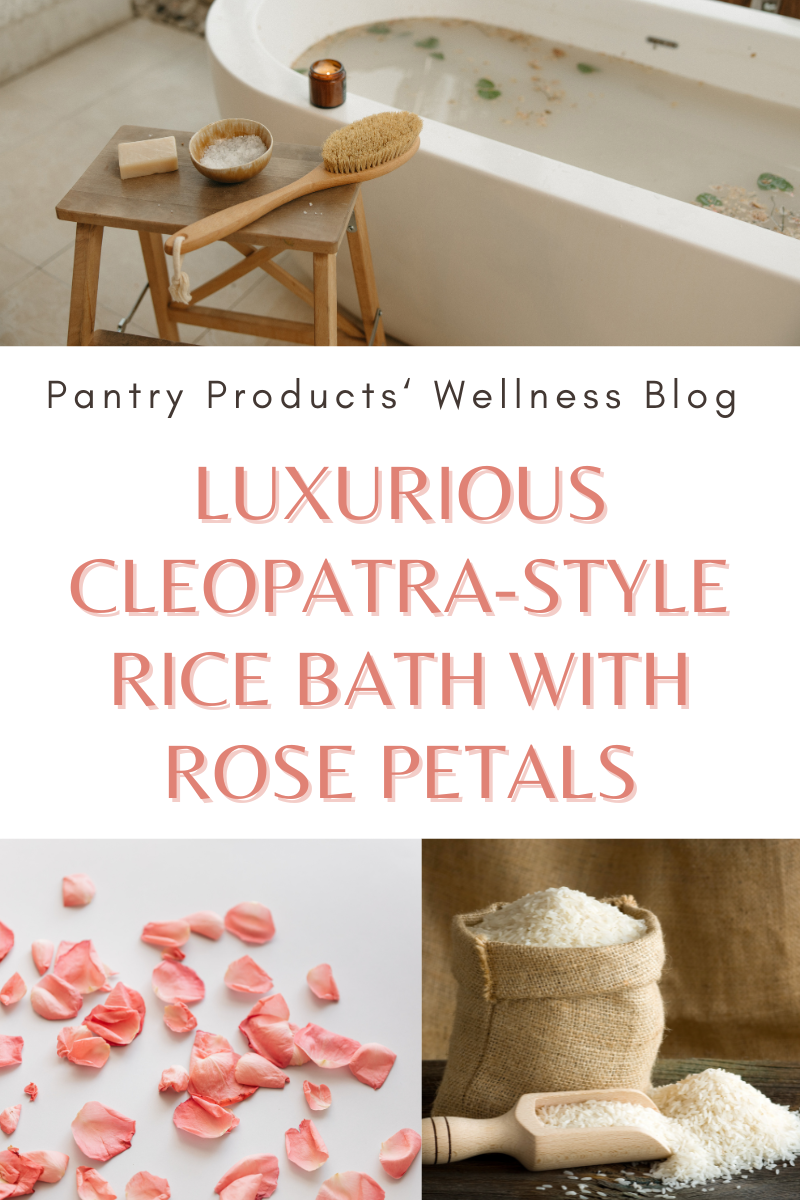 DIY Self-Care: Cleopatra’s Luxurious Ground Rice + Rose Petal Milk Bath