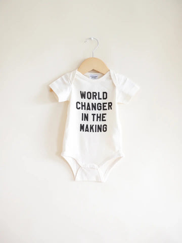 World Changer in the Making - Organic Cotton Baby Bodysuit/Onesie