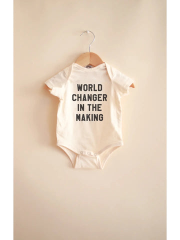 World Changer in the Making - Organic Cotton Baby Bodysuit/Onesie