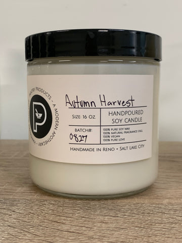 Harvest Collection: Fall Hand-Poured Soy Wax Candles - Phthlate-free, Clean Burning