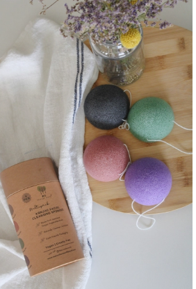 Konjac Sponge Multipack- 4 Biodegradable + Zero Waste Exfoliating Sponges