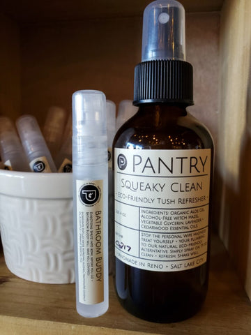 Squeaky Clean: Eco-Friendly Tush Refresher | Low- Waste Toilet Paper Spray